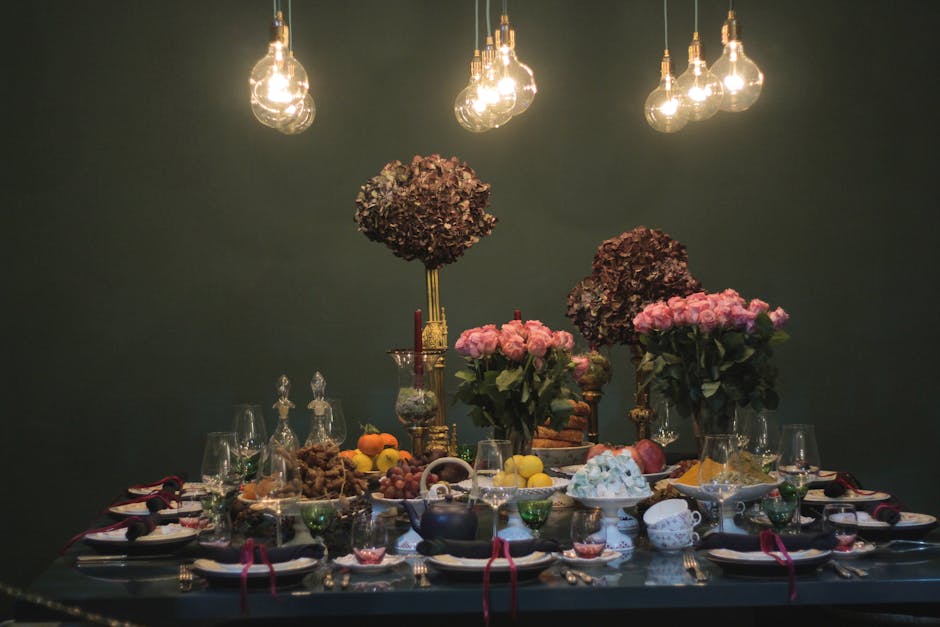 Festive event with lights and decoration