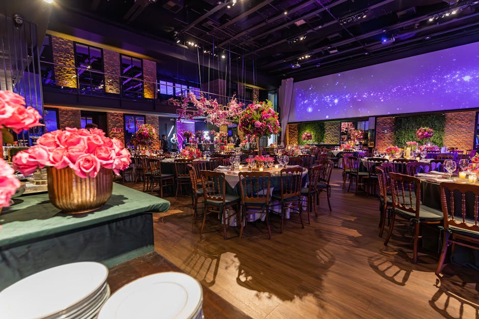 Luxurious event space with elegant furnishings