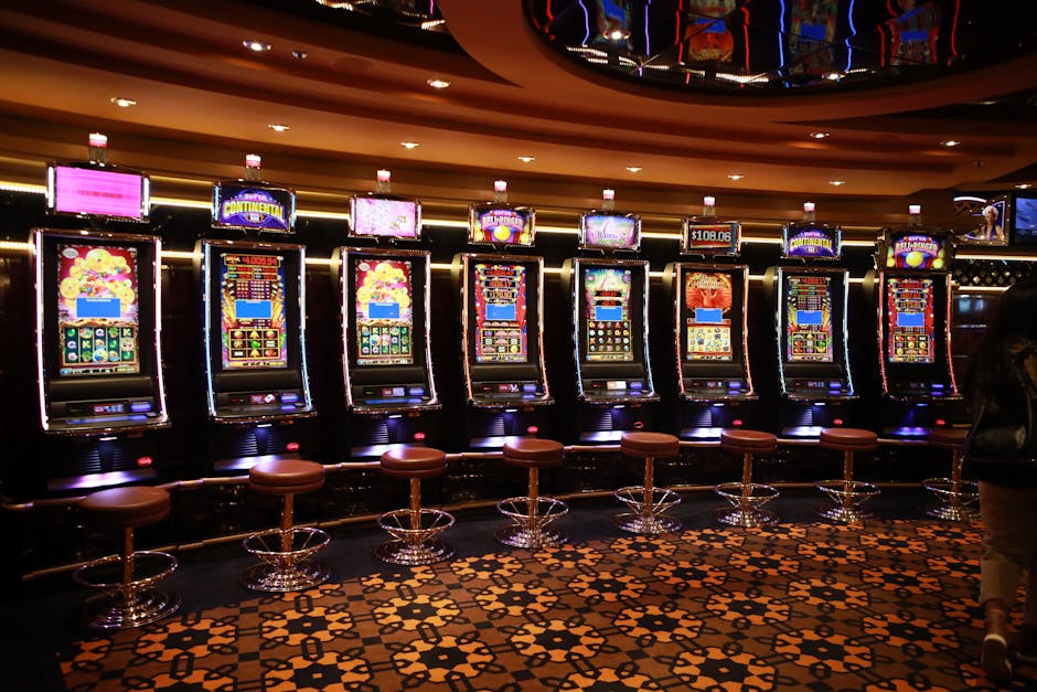 Modern slot machines with lights